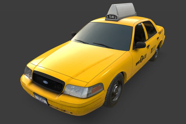 new york taxi 3D-Modell .c4d .max .obj .3ds .fbx .stl .blend 