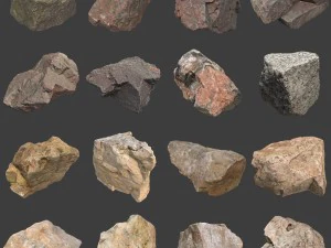 pacchetto pietre volume 7 Modello 3D