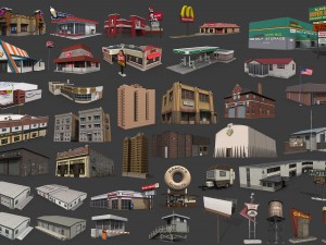city buildings pack 3Dモデル