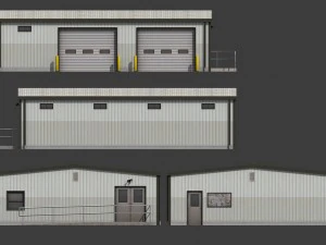 industrial buildings pack 3D Model