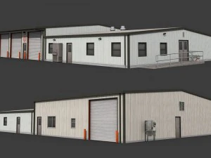 industrial buildings pack 3D Model