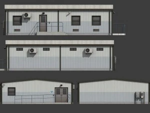 industrial buildings pack 3D Model