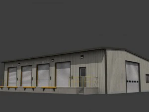 industrial buildings pack 3D Model