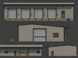 industrial buildings pack 3D Model