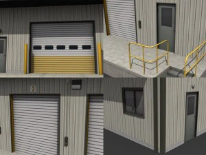 industrial buildings pack 3D Model