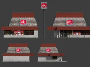 fastfood restaurants pack 3D Model