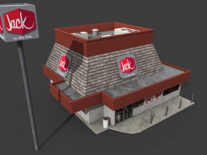 fastfood restaurants pack 3D Model