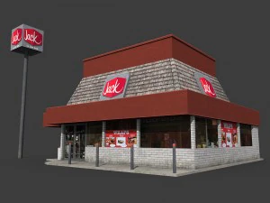 fastfood restaurants pack 3D Model