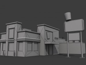 fastfood restaurants pack 3D Model