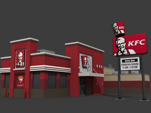 fastfood restaurants pack 3D Model