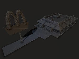 fastfood restaurants pack 3D Model