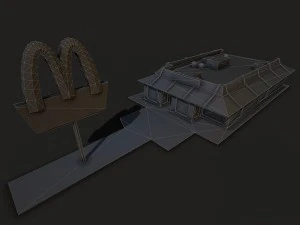 fastfood restaurants pack 3D Model
