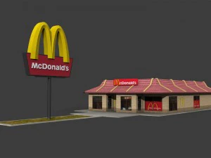 fastfood restaurants pack 3D Model