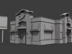 fastfood restaurants pack 3D Model