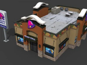 fastfood restaurants pack 3D Model
