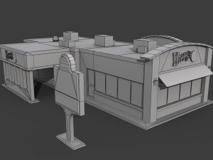 fastfood restaurants pack 3D Model