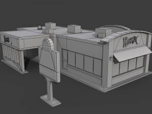 fastfood restaurants pack 3D Model