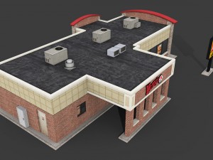 fastfood restaurants pack 3D Model