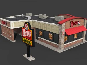 fastfood restaurants pack 3D Model