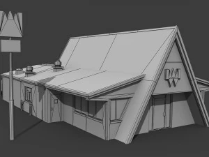 fastfood restaurants pack 3D Model