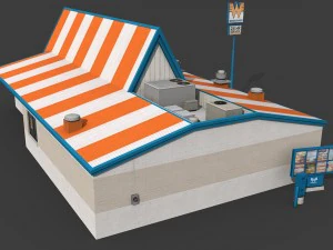 fastfood restaurants pack 3D Model