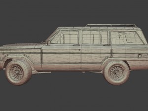 1991 jeep wagoneer 3D 모델