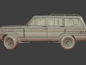 1991 jeep wagoneer 3D Model