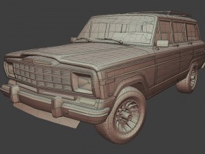 1991 jeep wagoneer 3D 모델