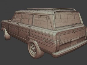 1991 jeep wagoneer 3D Model