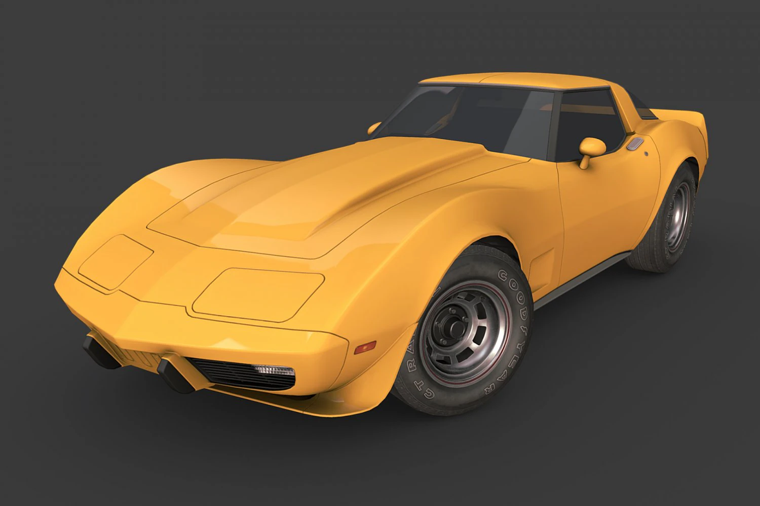 1978 chevrolet corvette 3D Model .c4d .max .obj .3ds .fbx .stl .blend
