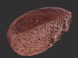 brown bread cut 3D Model