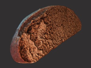 brown bread cut 3D Model