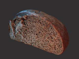 brown bread cut 3D Model