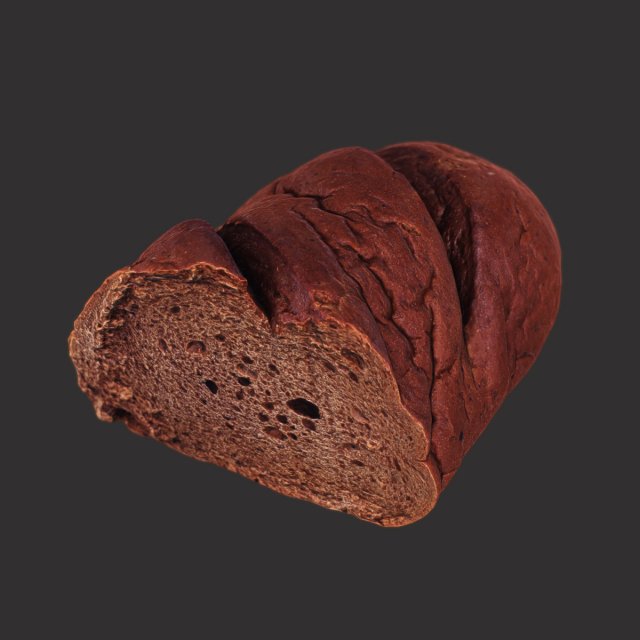 brown loaf of bread cut 3D Model .c4d .max .obj .3ds .fbx .stl .blend 