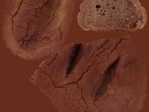 brown loaf of bread cut 3D Model