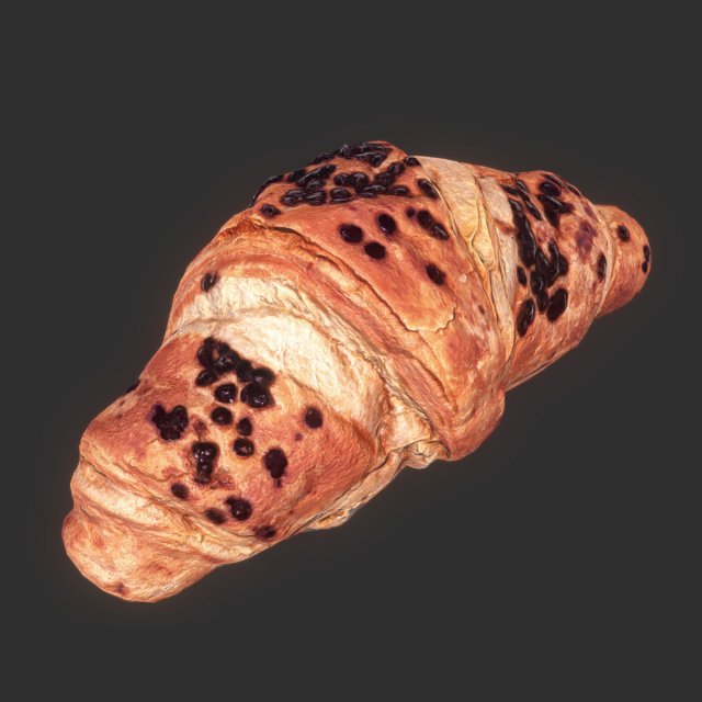 croissant Model 3D .c4d .max .obj .3ds .fbx .stl .blend