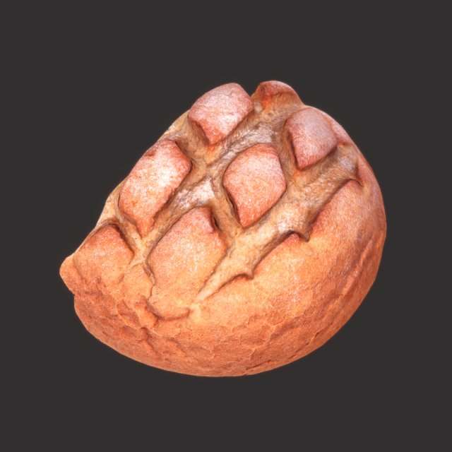white bread cut 3D Model .c4d .max .obj .3ds .fbx .stl .blend 