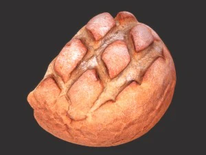 white bread cut 3D Model