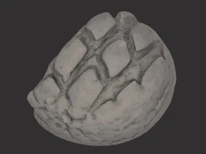corte de p&atilde;o branco Modelo 3D