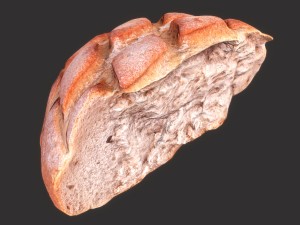 white bread cut 3D Model