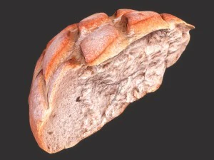 corte de p&atilde;o branco Modelo 3D