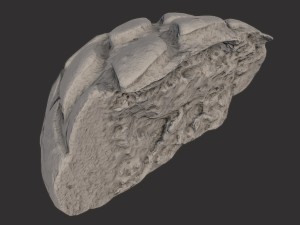 white bread cut 3D Model