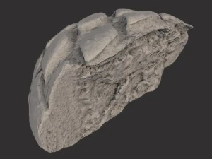 corte de p&atilde;o branco Modelo 3D