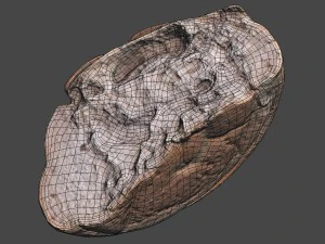 corte de p&atilde;o branco Modelo 3D