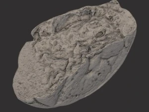 corte de p&atilde;o branco Modelo 3D