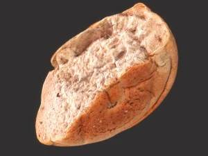 corte de p&atilde;o branco Modelo 3D