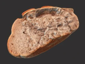 corte de p&atilde;o branco Modelo 3D