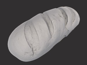 white loaf of bread Modelo 3D
