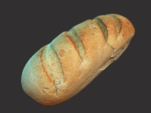 white loaf of bread Modelo 3D