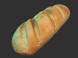 white loaf of bread 3D Model